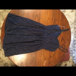 Dark blue lace summer dress